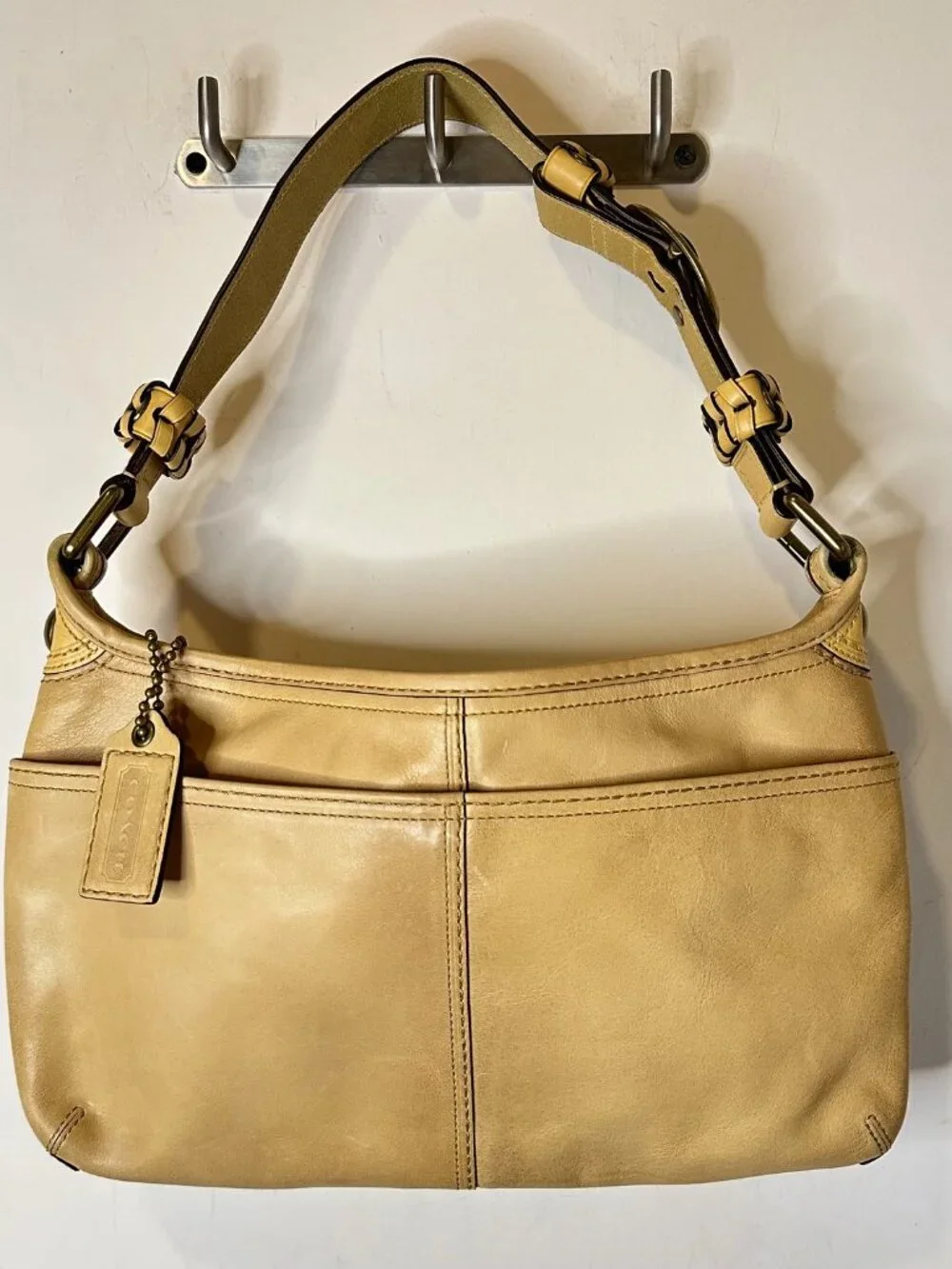 Coach Camel Leather Hobo Shoulder Bag